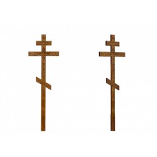 Крест намогильный сосновый Прямой с декором состаренный