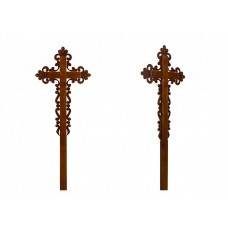 Крест намогильный сосновый Ажурный католический